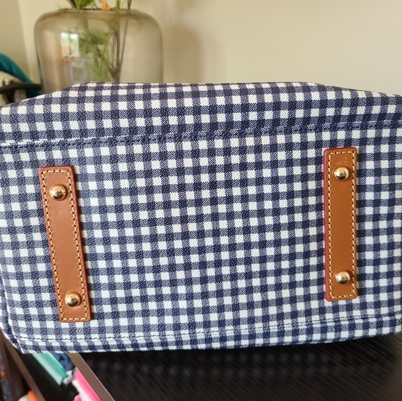 Dooney & Bourke Aimee Shoulder Bag Gingham Plaid Coated Canvas & Leather - Picture 6 of 9